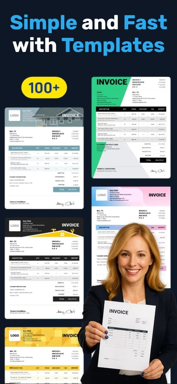 Invoice Maker mobile invoice dashboard preview