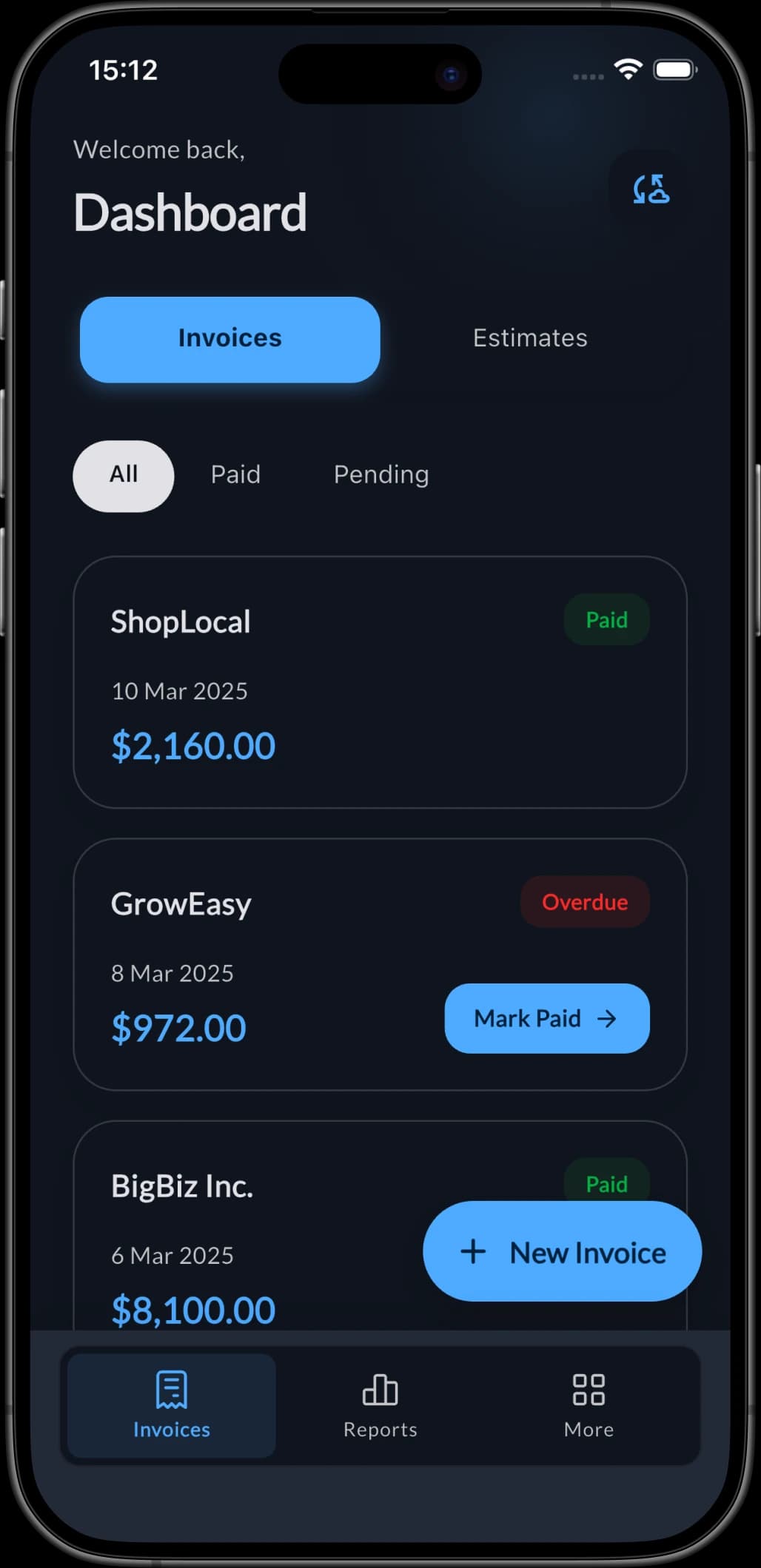 Invoice Maker on iPhone — screenshot 1