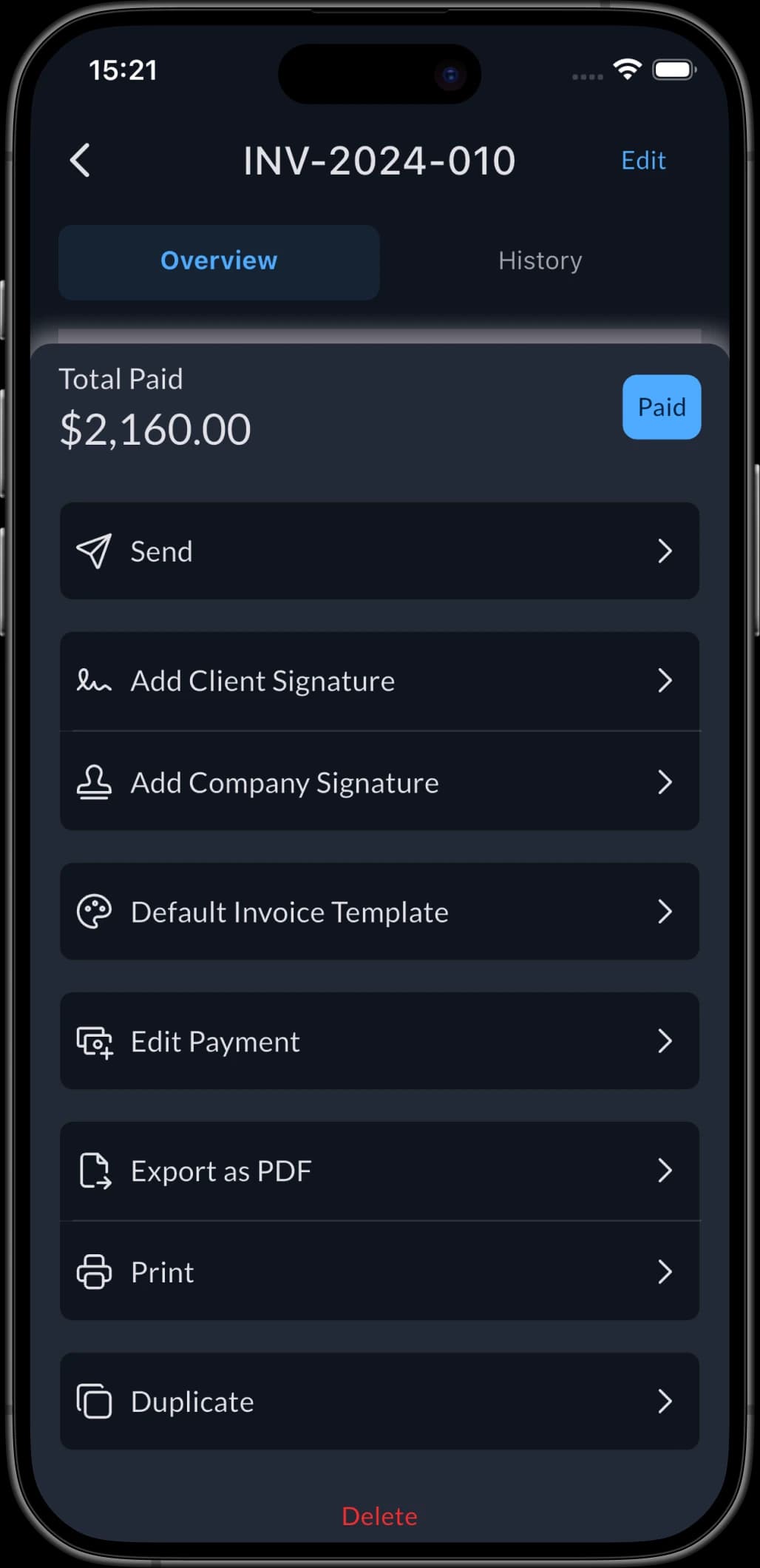 Invoice Maker on iPhone — screenshot 8